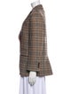 Max Mara Weekend Virgin Wool Plaid Print Blazer