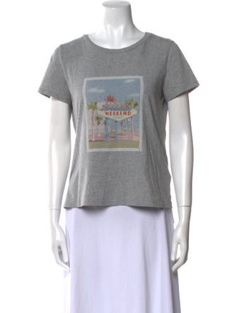 Max Mara Weekend Graphic Print Scoop Neck T-Shirt
