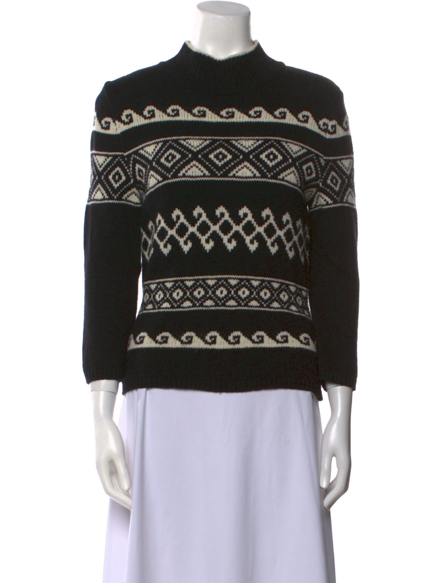 Max Mara Weekend Virgin Wool Printed Sweater