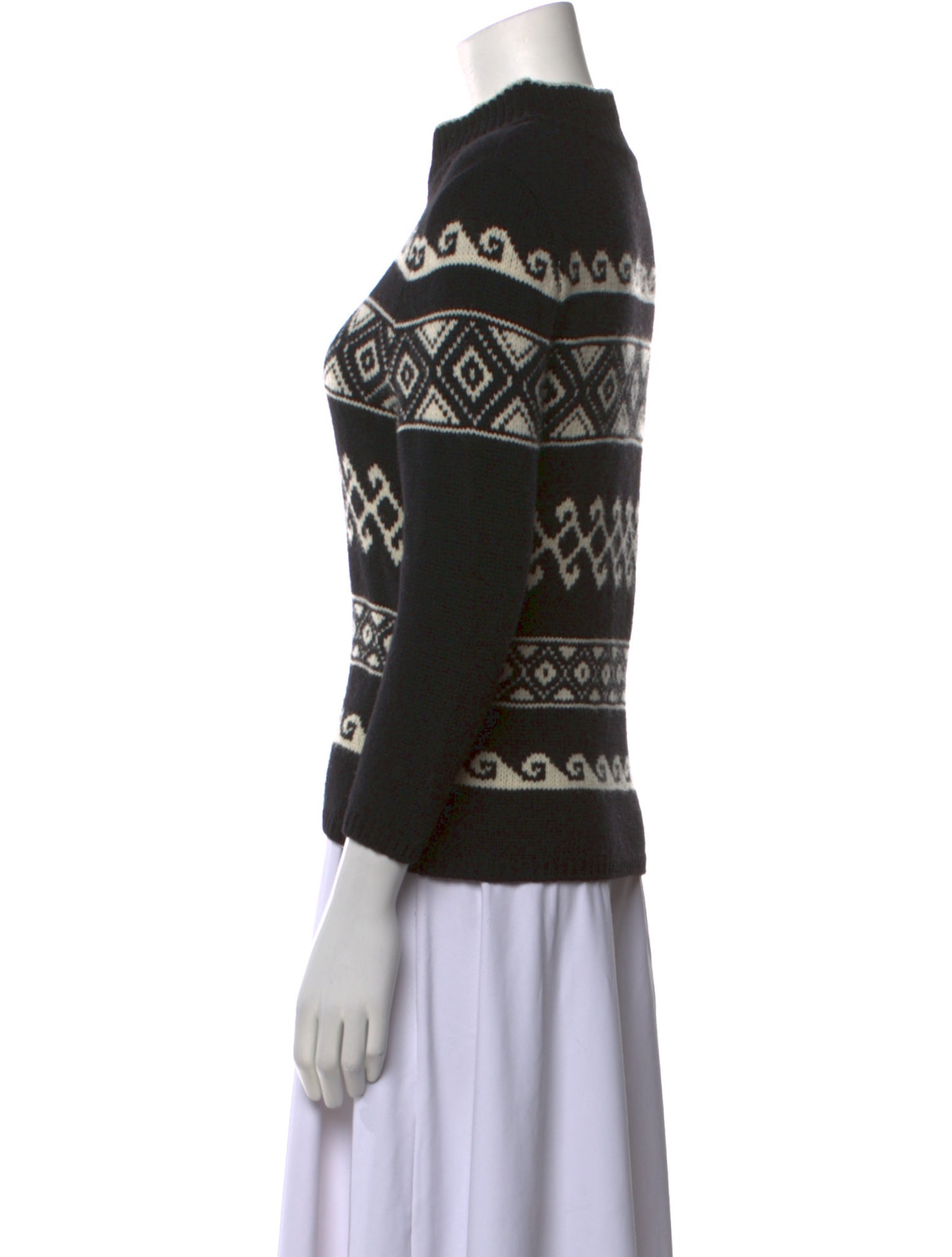 Max Mara Weekend Virgin Wool Printed Sweater