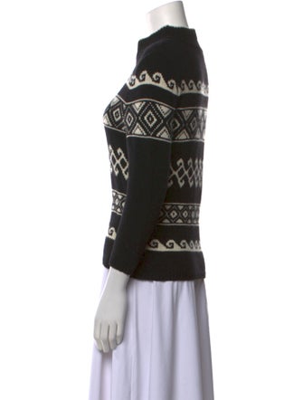 Max Mara Weekend Virgin Wool Printed Sweater