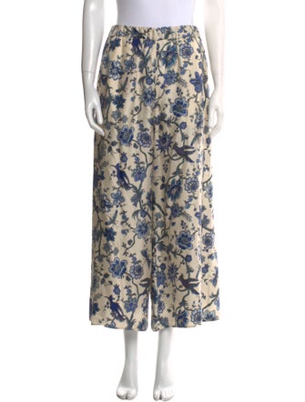 Max Mara Weekend Floral Print Wide Leg Pants