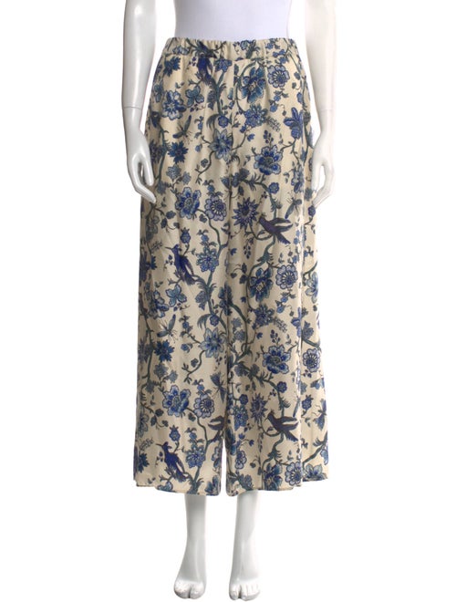 Max Mara Weekend Floral Print Wide Leg Pants