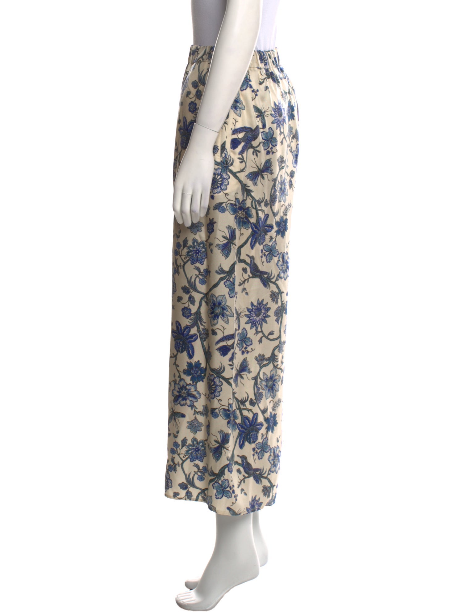 Max Mara Weekend Floral Print Wide Leg Pants