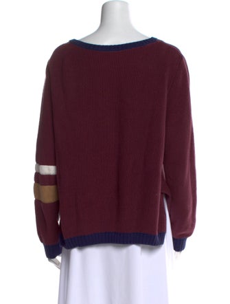 Max Mara Weekend Striped Scoop Neck Sweater