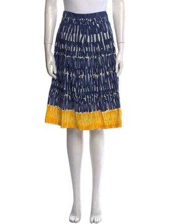 Max Mara Weekend Colorblock Pattern Knee-Length Skirt