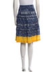 Max Mara Weekend Colorblock Pattern Knee-Length Skirt