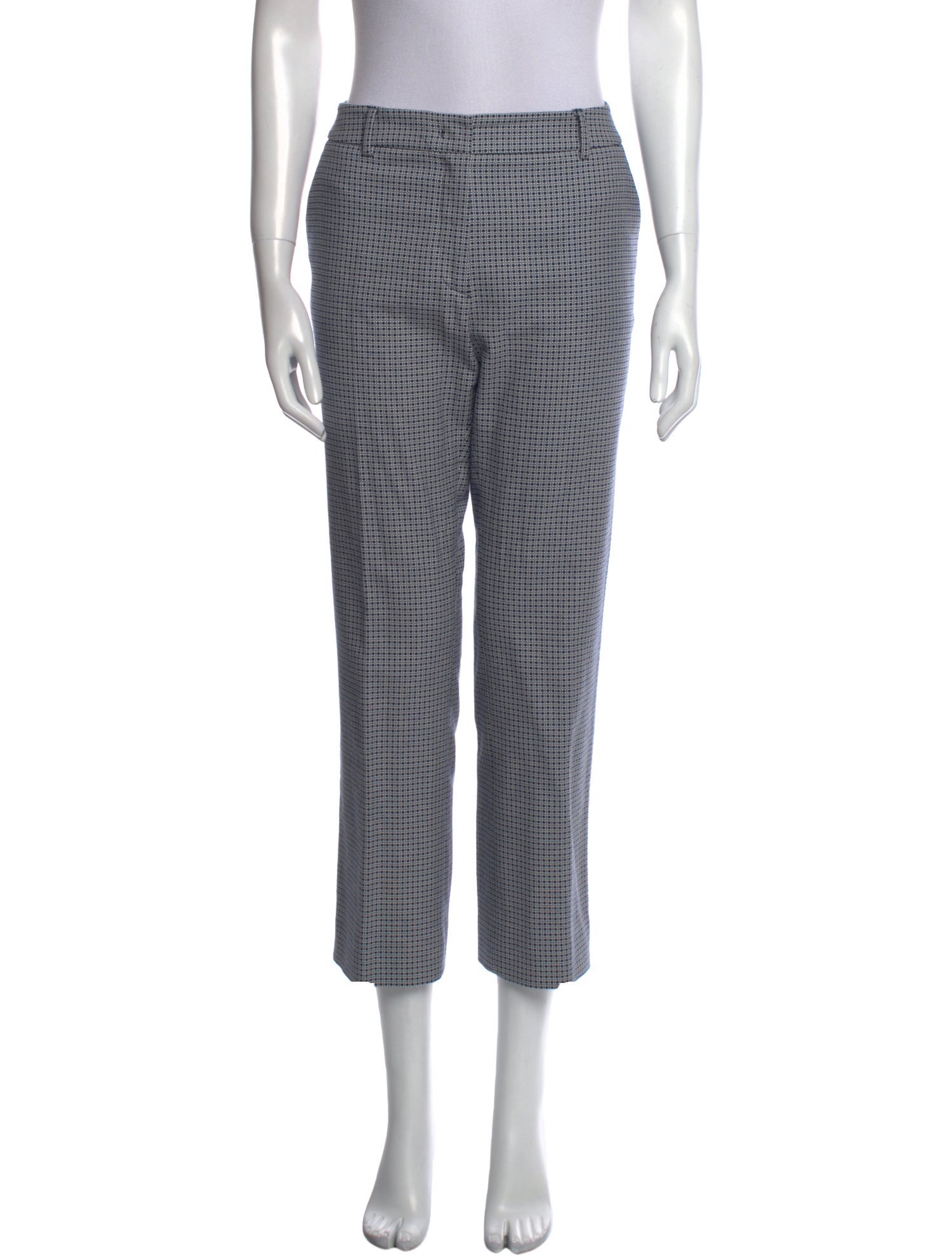 Max Mara Weekend Plaid Print Straight Leg Pants