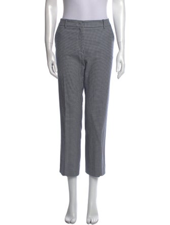 Max Mara Weekend Plaid Print Straight Leg Pants