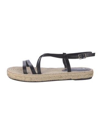 Max Mara Weekend Leather Printed Espadrilles