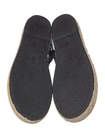 Max Mara Weekend Leather Printed Espadrilles