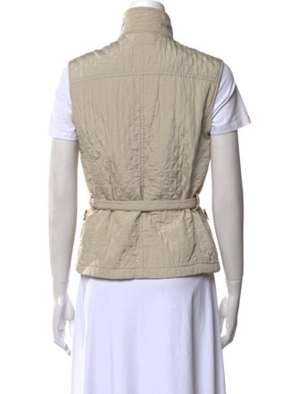 Max Mara Weekend Mock Neck Short Sleeve Button-Up Top