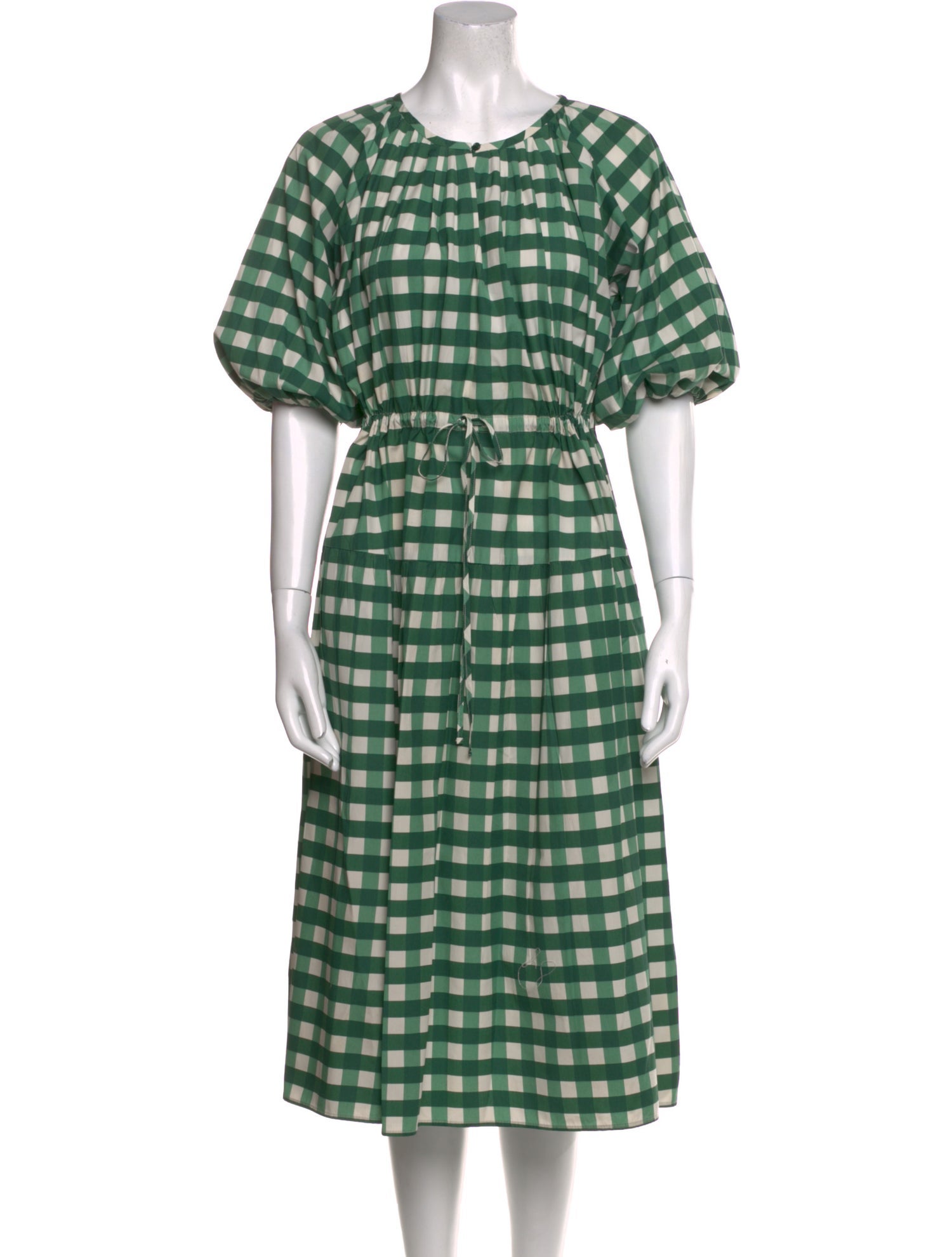 Max Mara Weekend Plaid Print Midi Length Dress