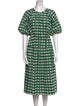 Max Mara Weekend Plaid Print Midi Length Dress