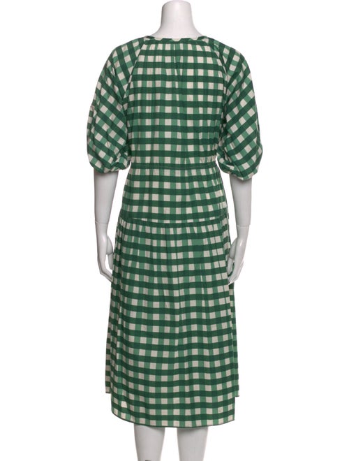 Max Mara Weekend Plaid Print Midi Length Dress