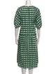 Max Mara Weekend Plaid Print Midi Length Dress