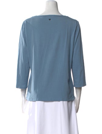 Max Mara Weekend Scoop Neck Three-Quarter Sleeve Top