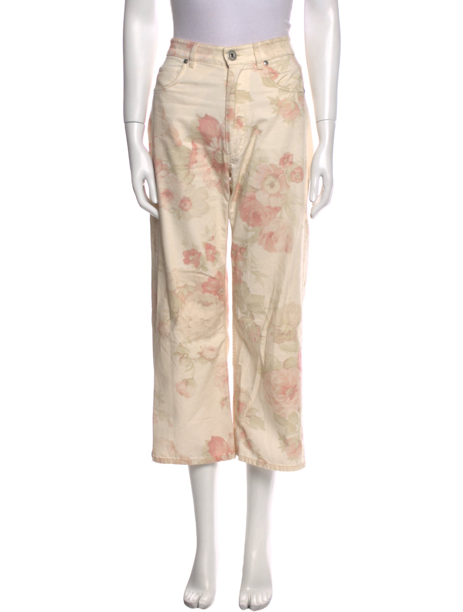 Max Mara Weekend Floral Print Wide Leg Pants