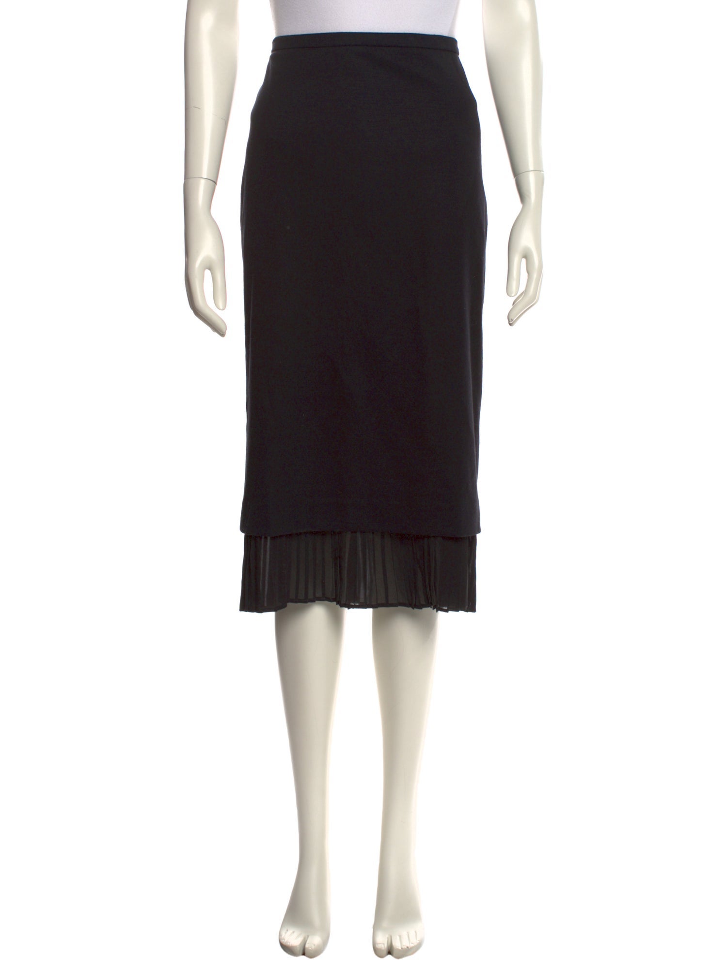 Max Mara Virgin Wool Knee-Length Skirt