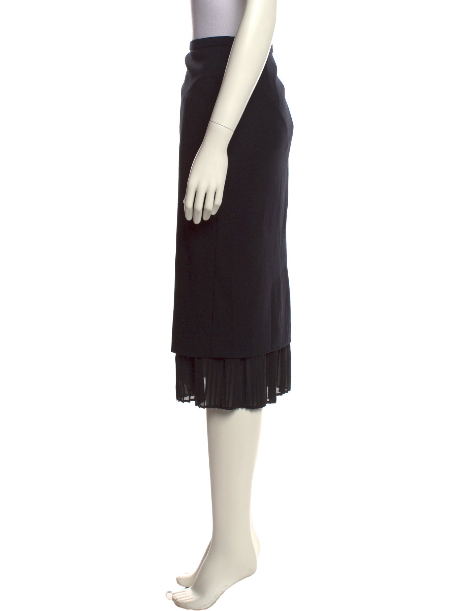 Max Mara Virgin Wool Knee-Length Skirt