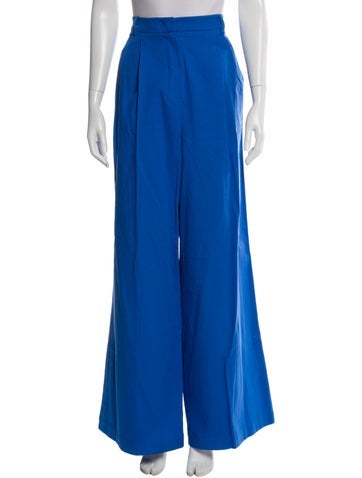 Pre-owned Max Mara Wide Leg Pants In Blue