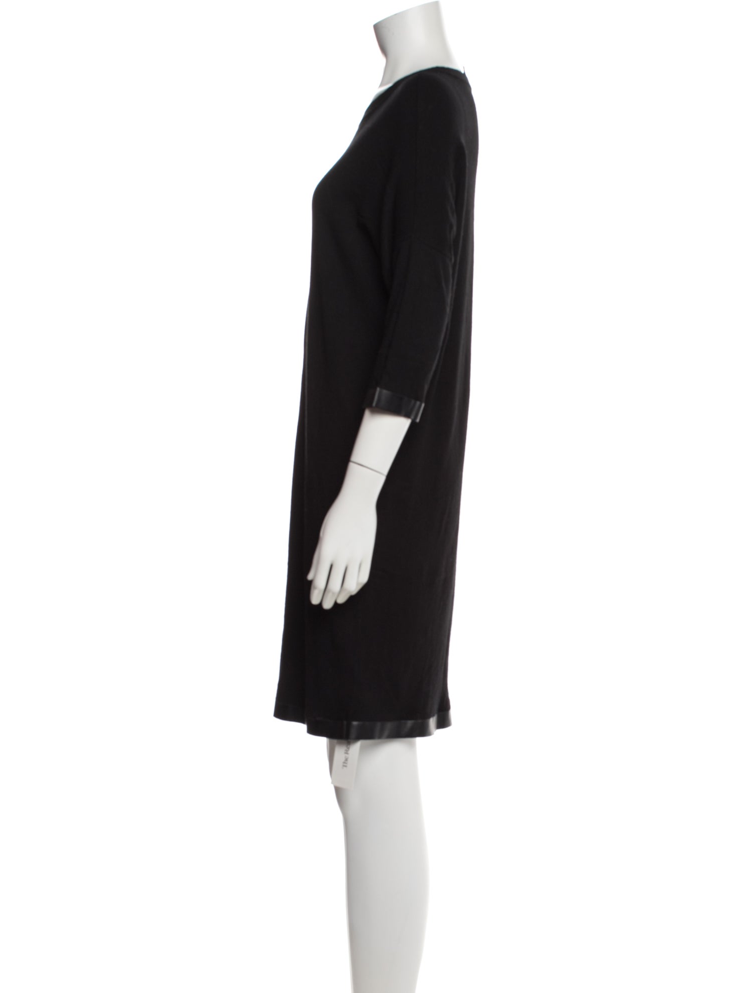 black turtleneck dress long sleeve TERNE Black Turtleneck Minidress