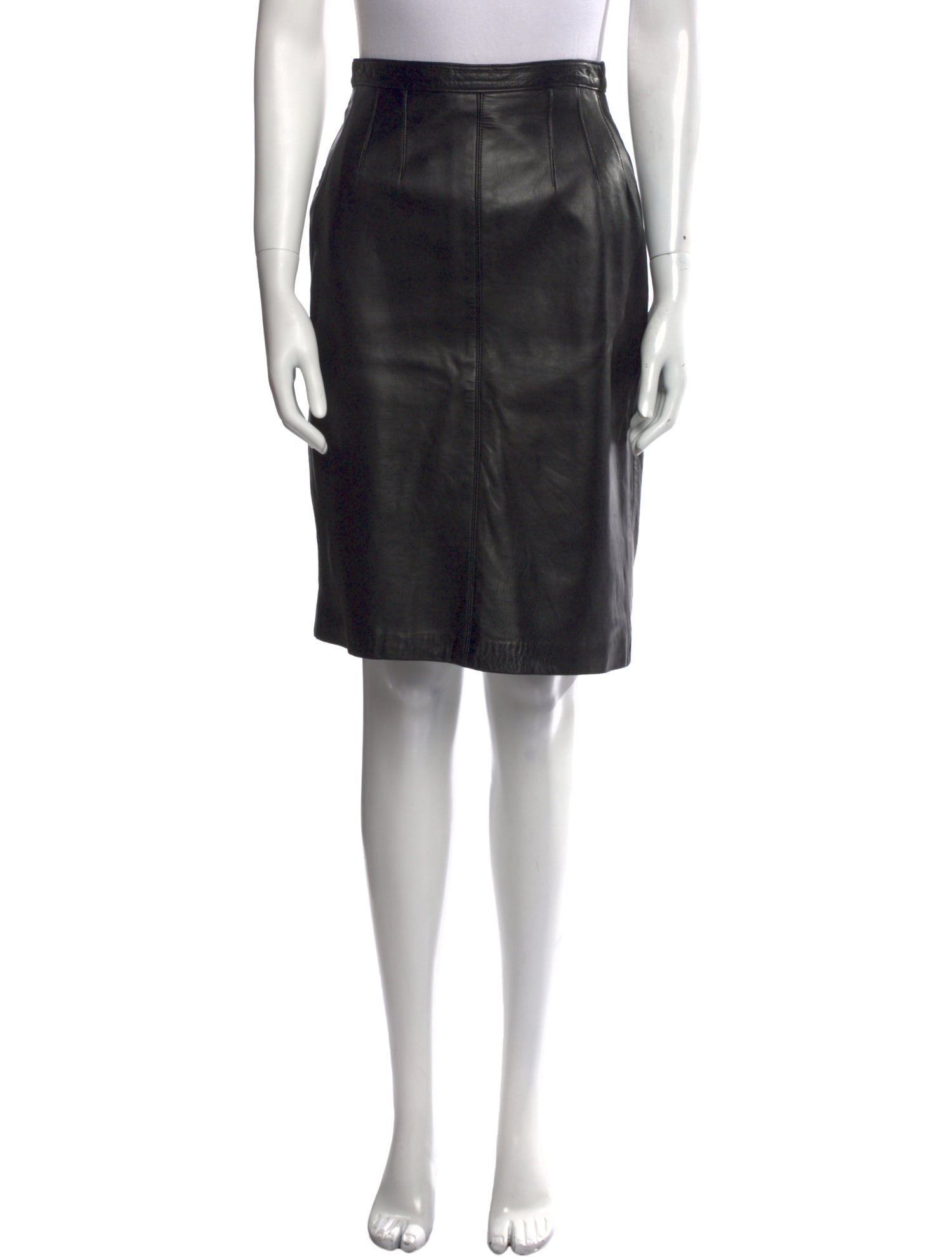 Maxima Pleated Accents Knee-Length Skirt