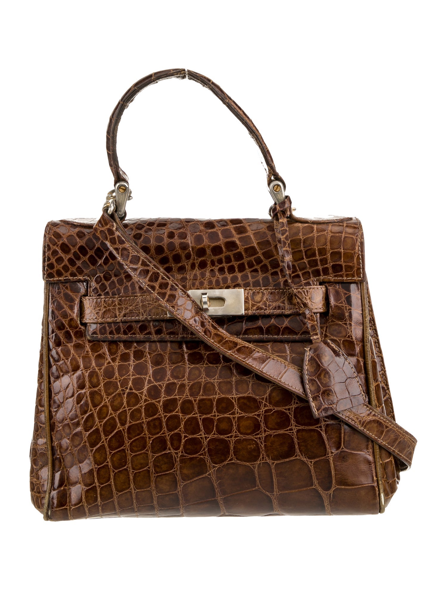 Maxima Embossed Leather Shoulder Bag