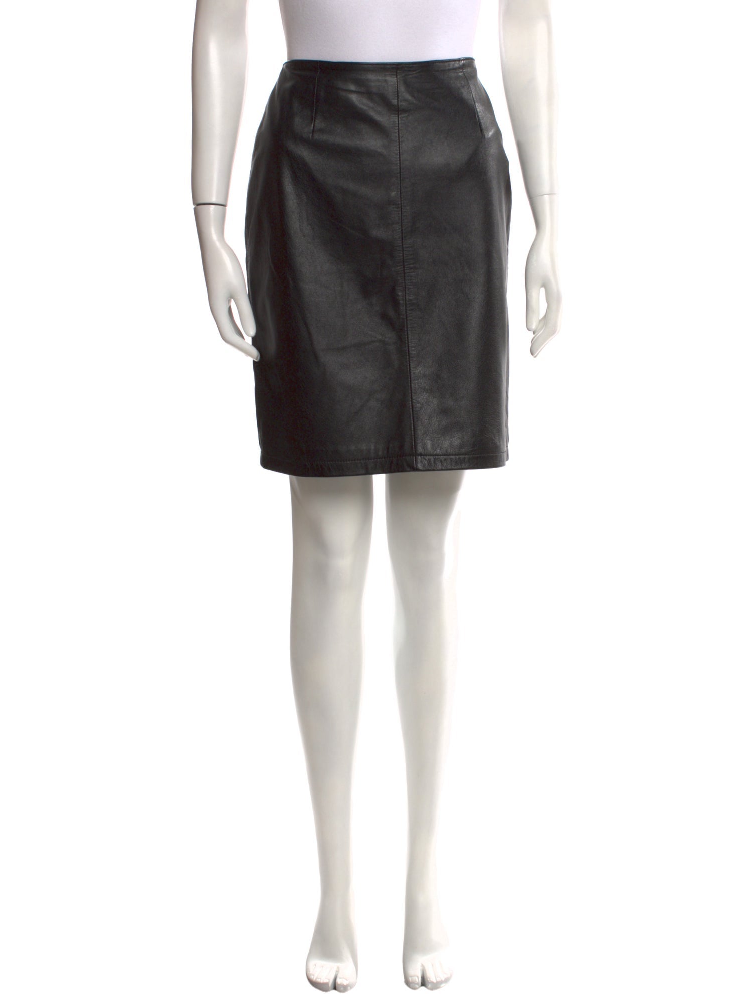 Maxima Leather Knee-Length Skirt
