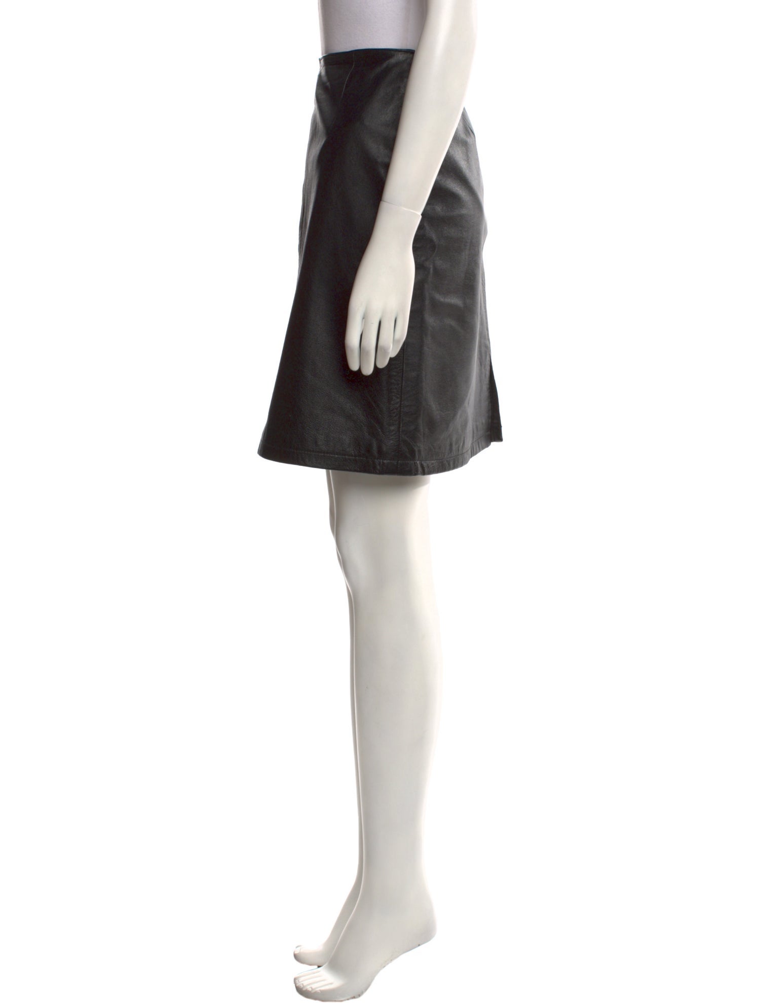 Maxima Leather Knee-Length Skirt