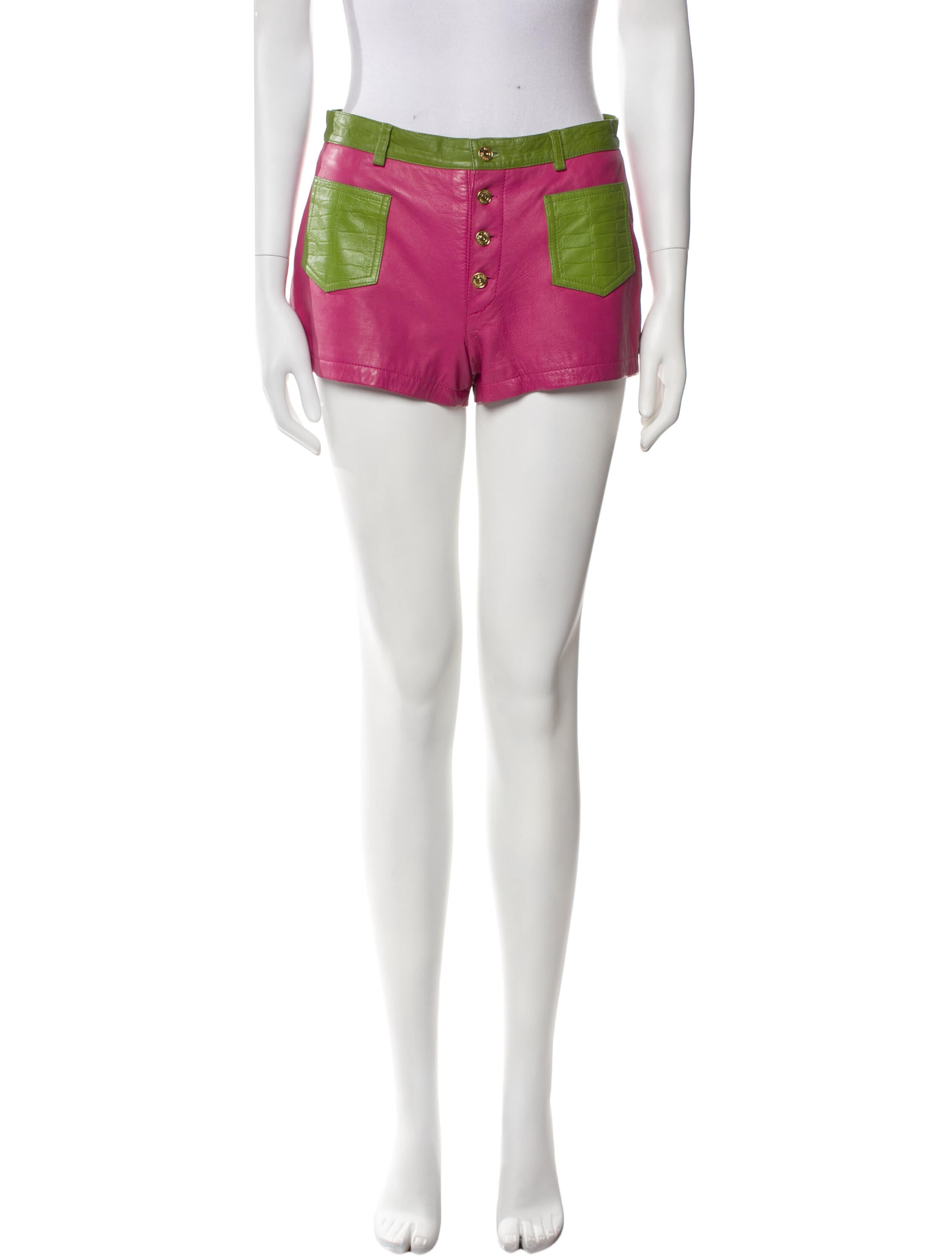 Maxima Leather Mini Shorts