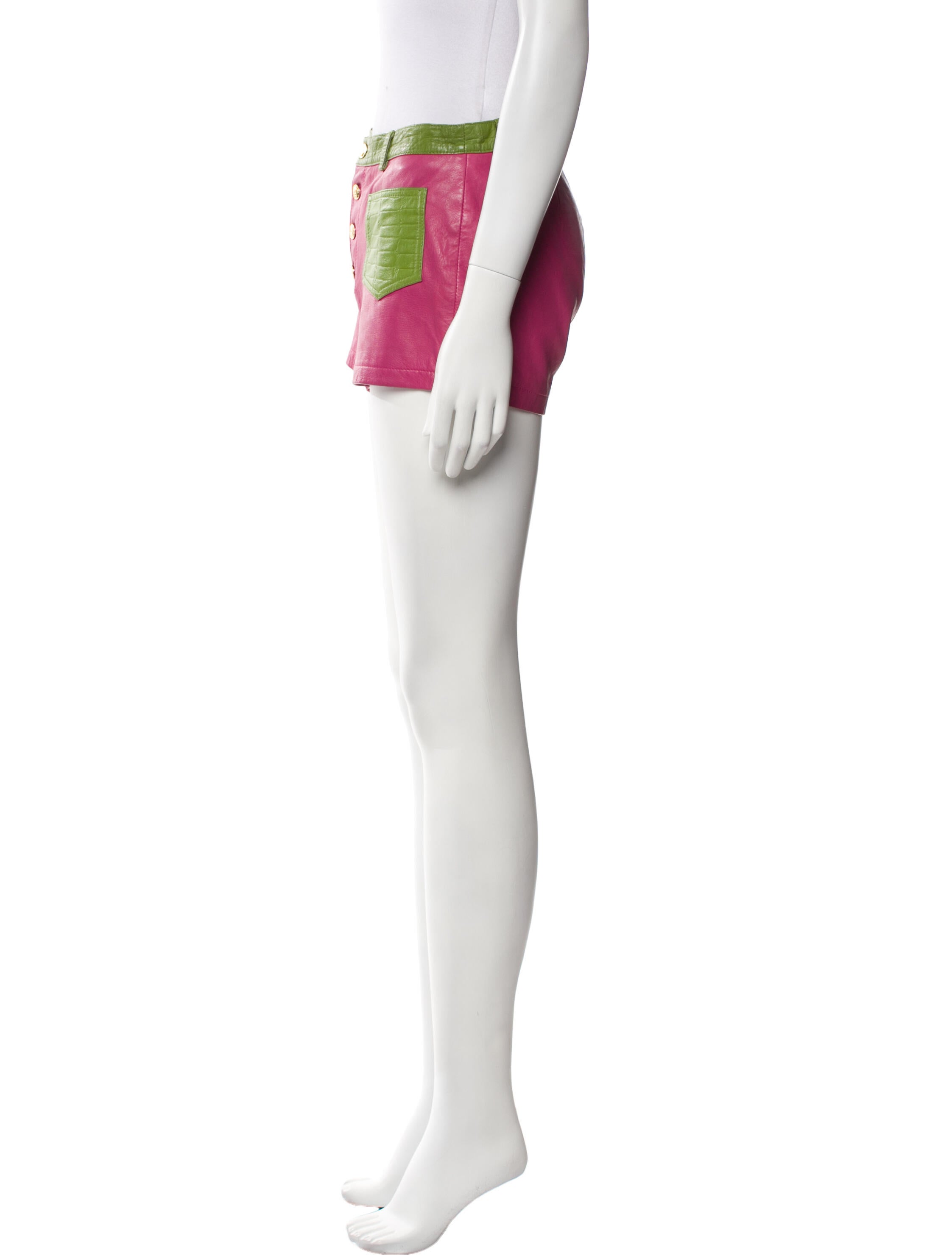 Maxima Leather Mini Shorts