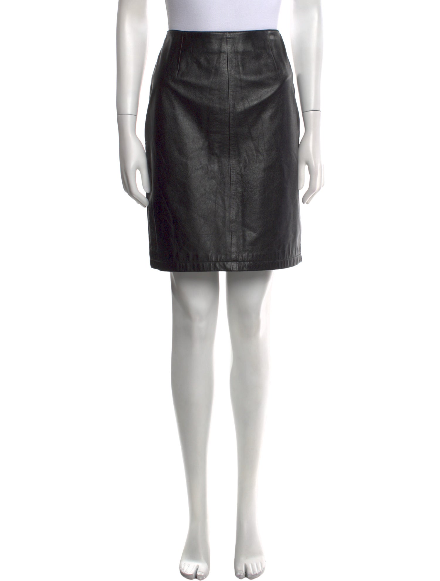 Maxima Leather Knee-Length Skirt