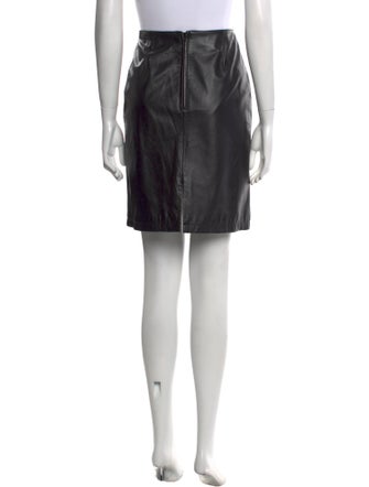 Maxima Leather Knee-Length Skirt