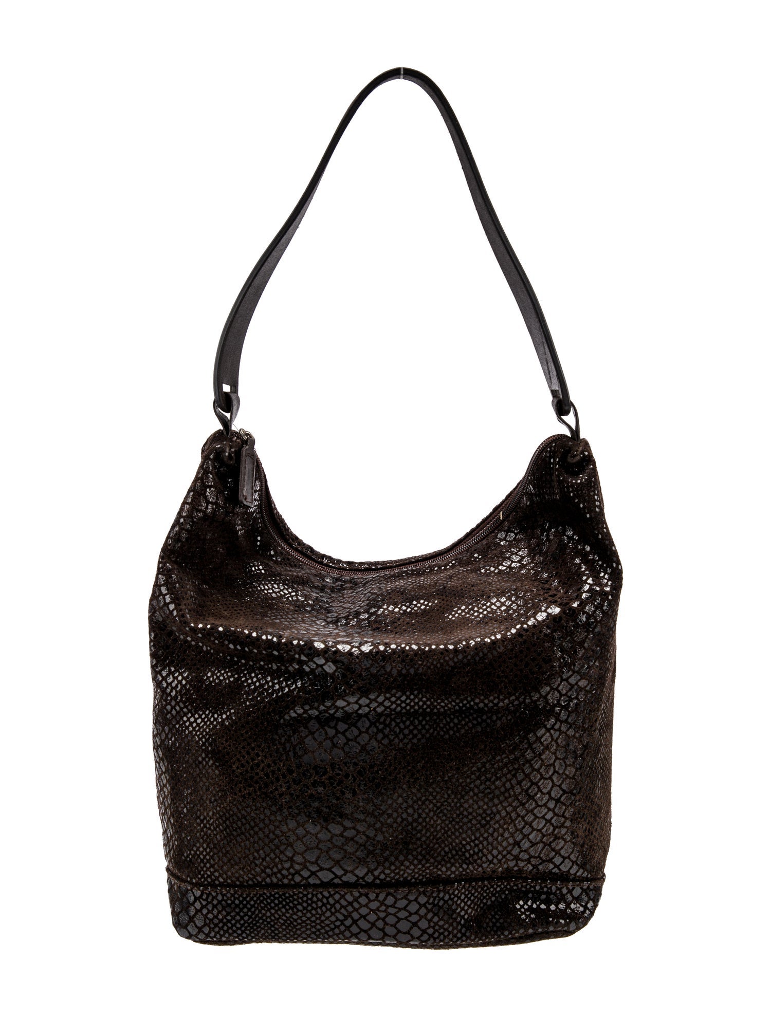 Maxima Embossed Leather Shoulder Bag