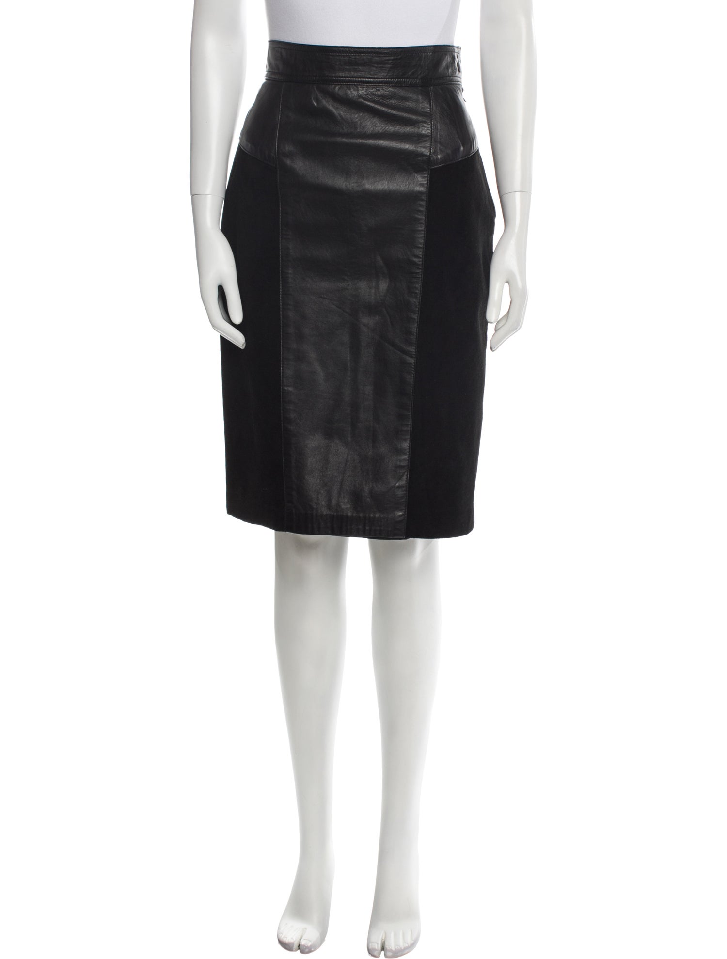 Maxima Leather Knee-Length Skirt