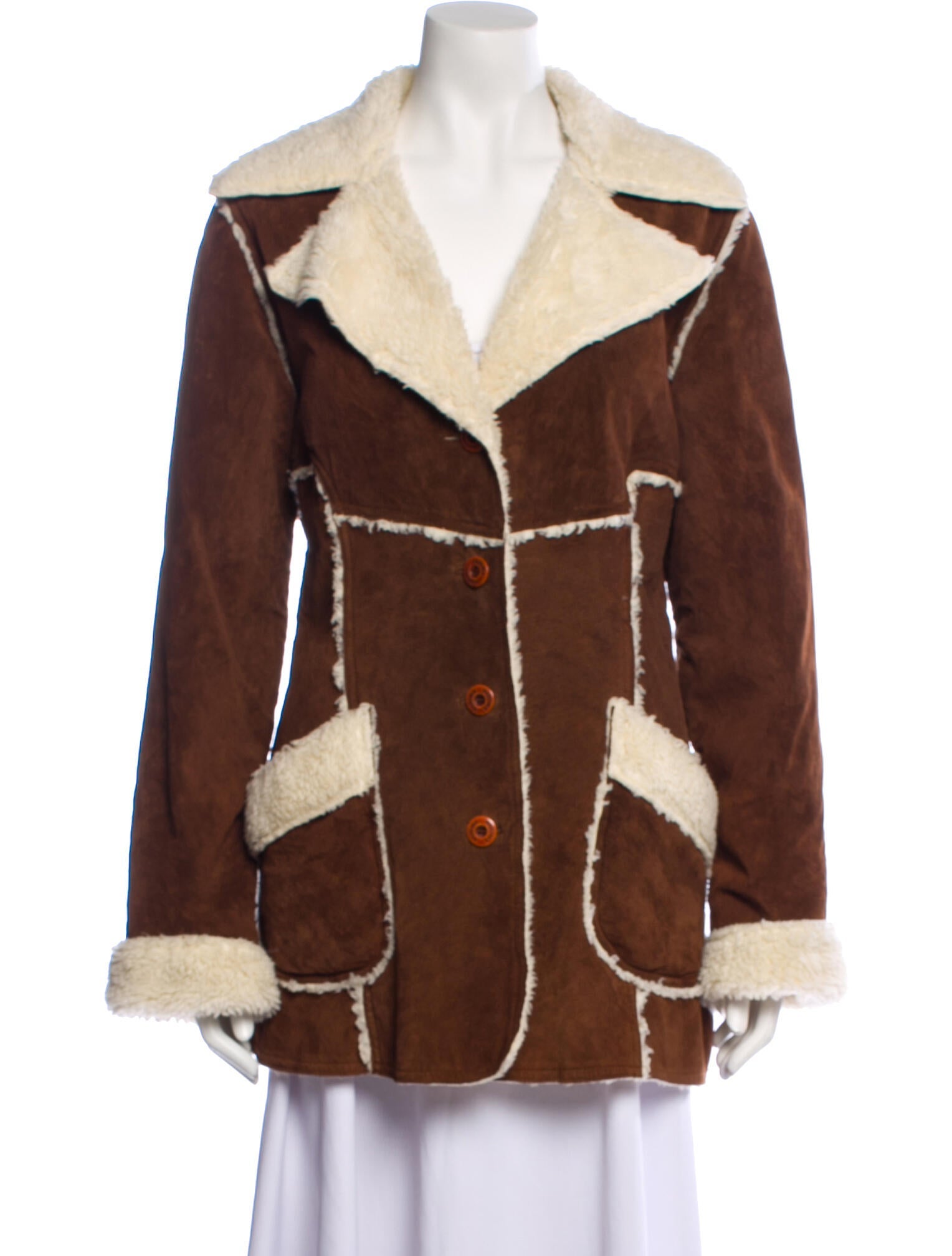 Maxima Leather Printed Coat