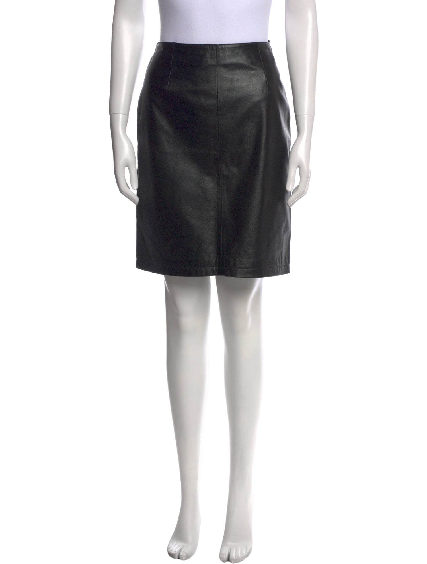 Maxima Leather Knee-Length Skirt