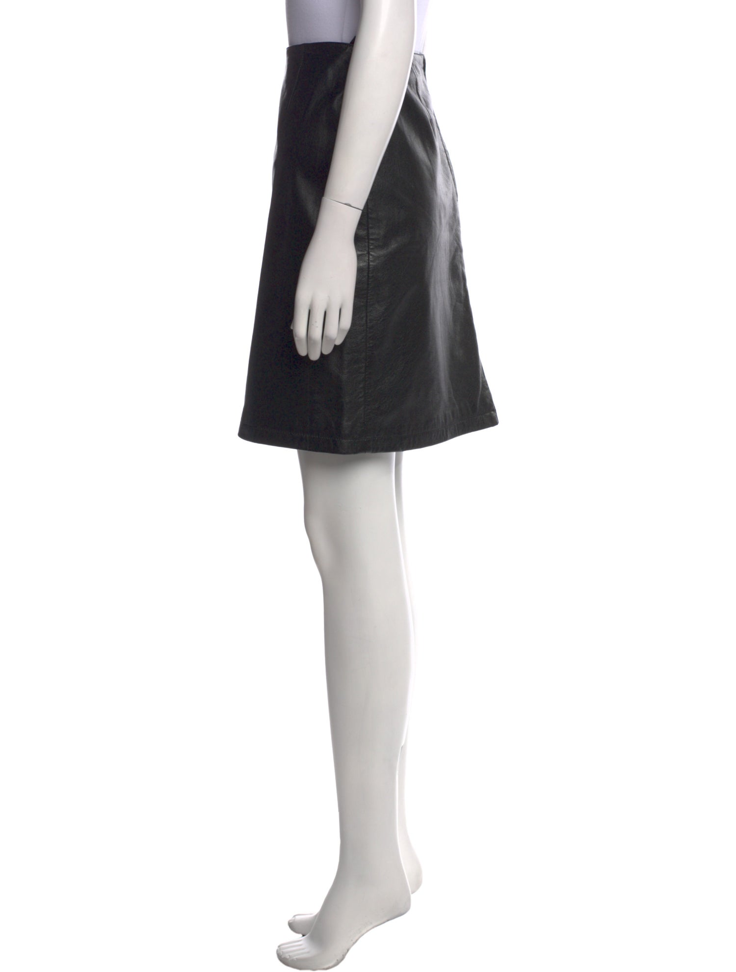 Maxima Leather Knee-Length Skirt