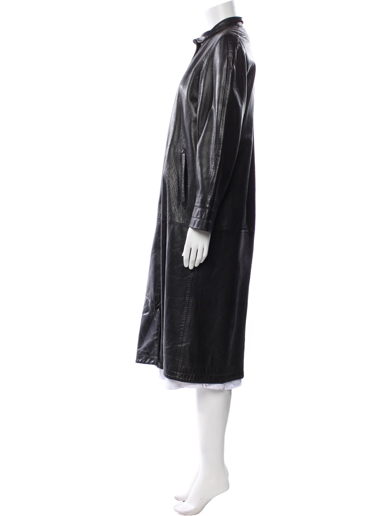 Maxima Leather Trench Coat