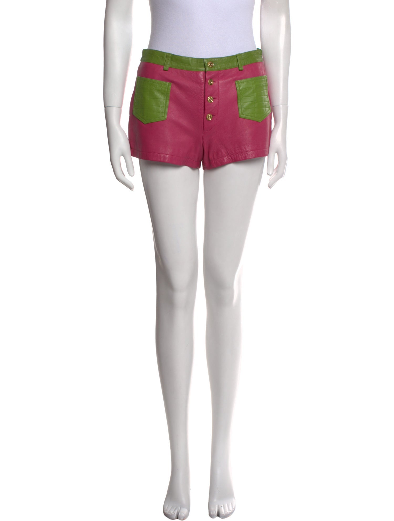 Maxima Leather Mini Shorts