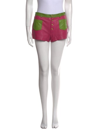 Maxima Leather Mini Shorts