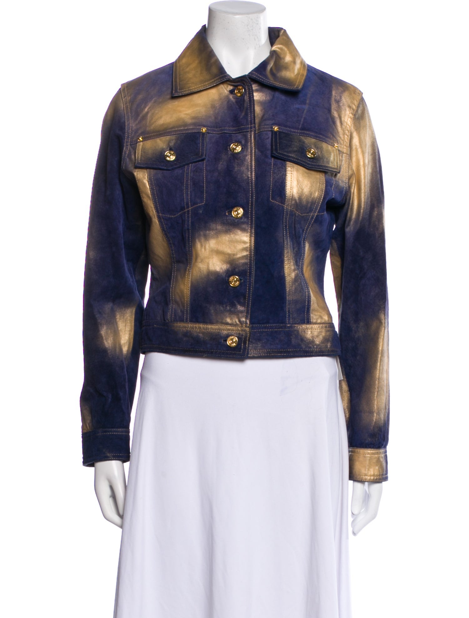 Maxima Leather Denim Jacket