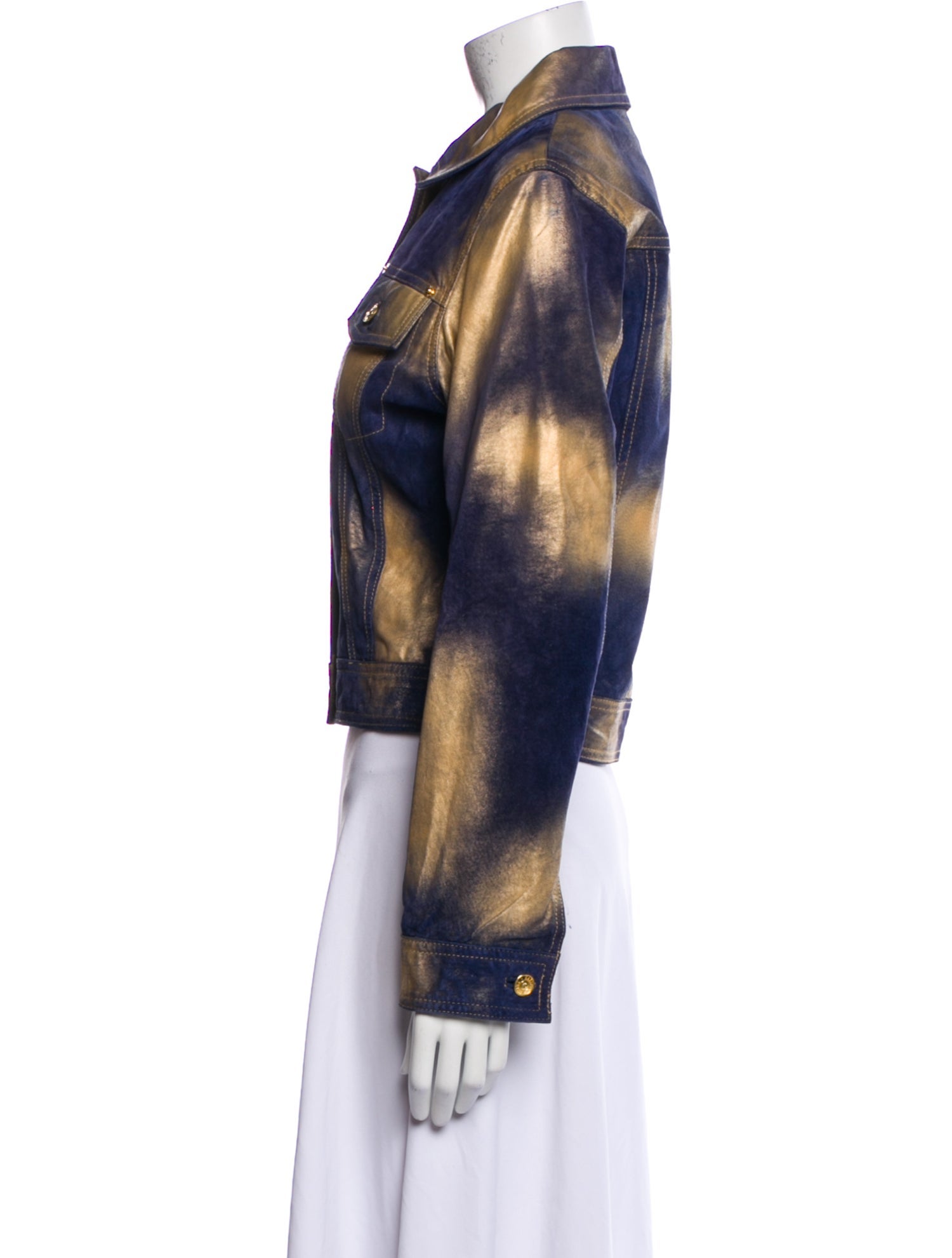 Maxima Leather Denim Jacket