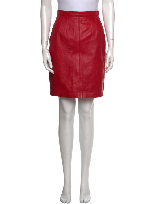 Maxima Leather Knee-Length Skirt