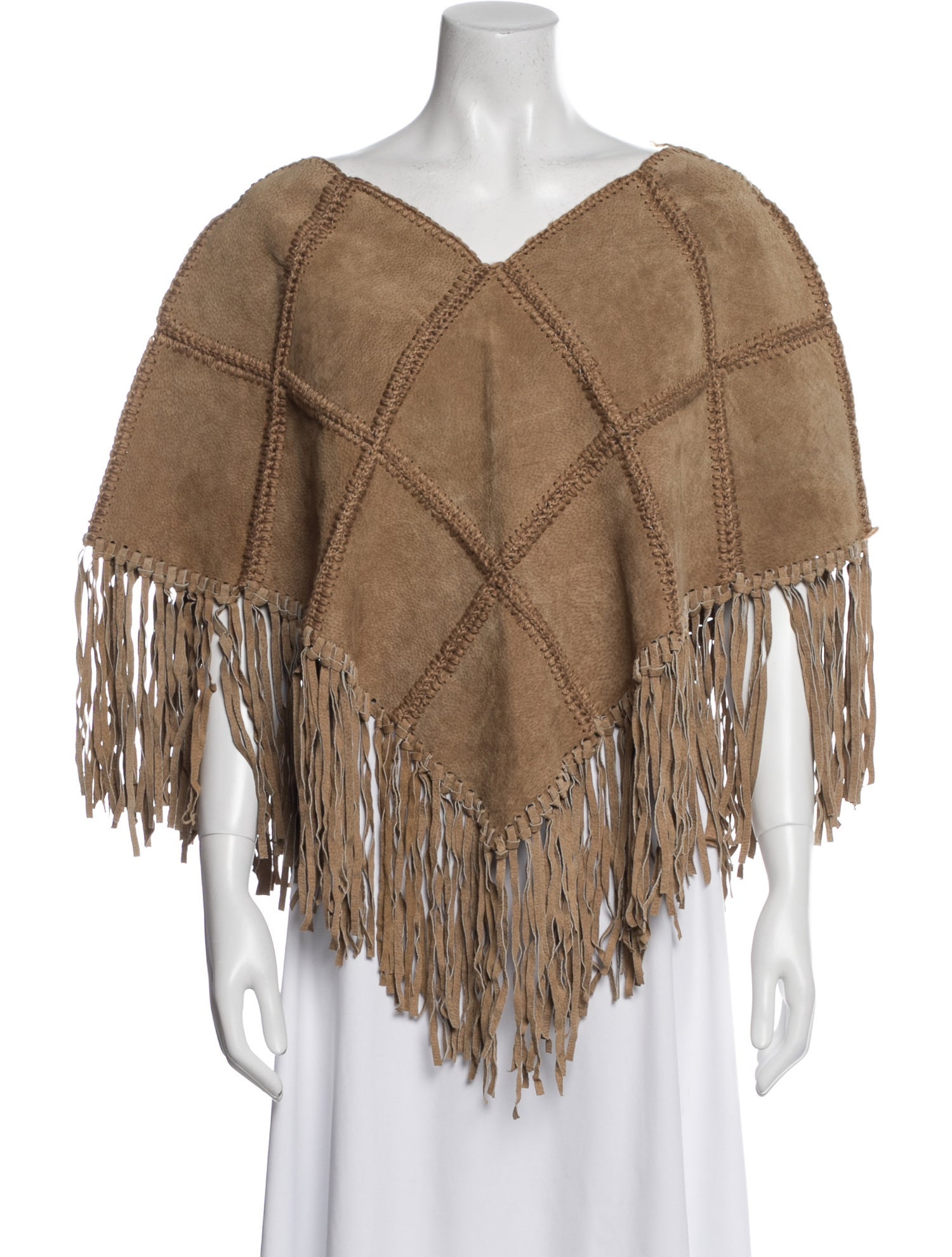 Maxima Leather Poncho