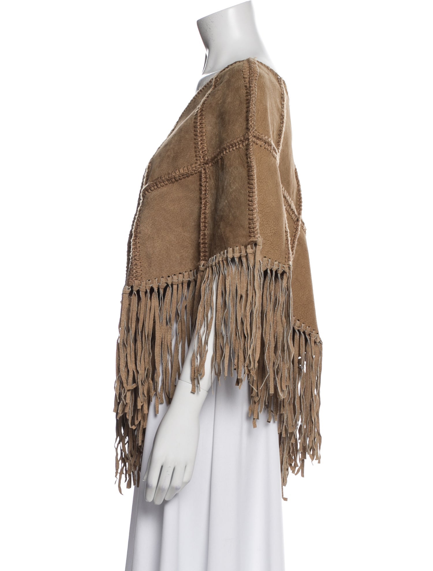 Maxima Leather Poncho