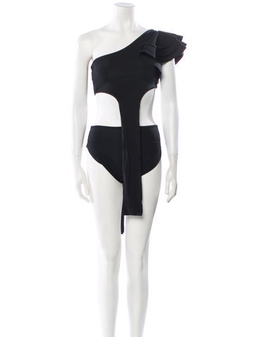 Maygel Coronel Swimwear Ruffle Embellishment Bikini One Size