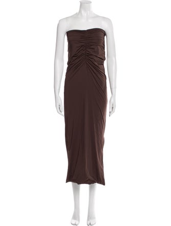 Maygel Coronel Strapless Midi Length Dress