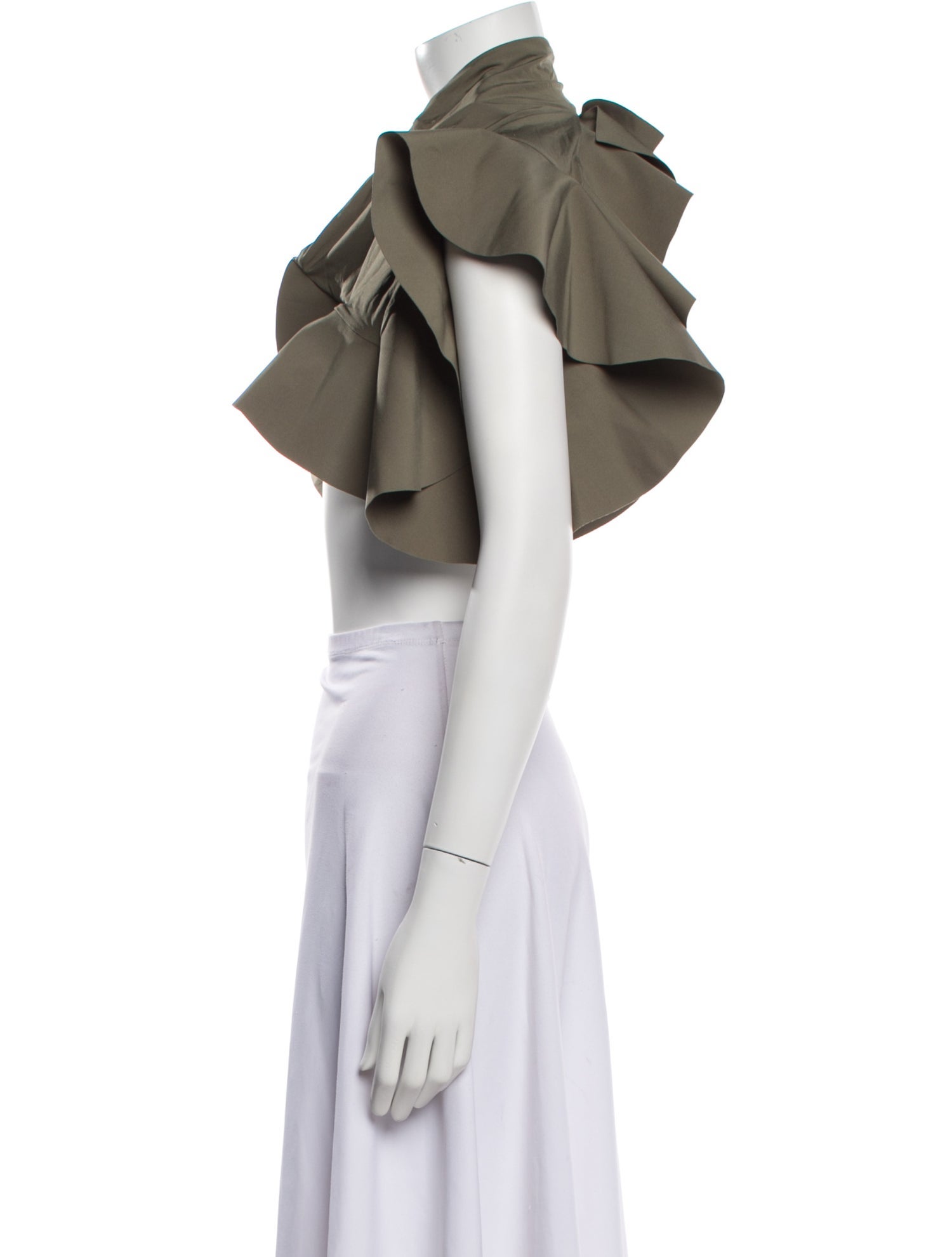 Maygel Coronel Mock Neck Short Sleeve Crop Top